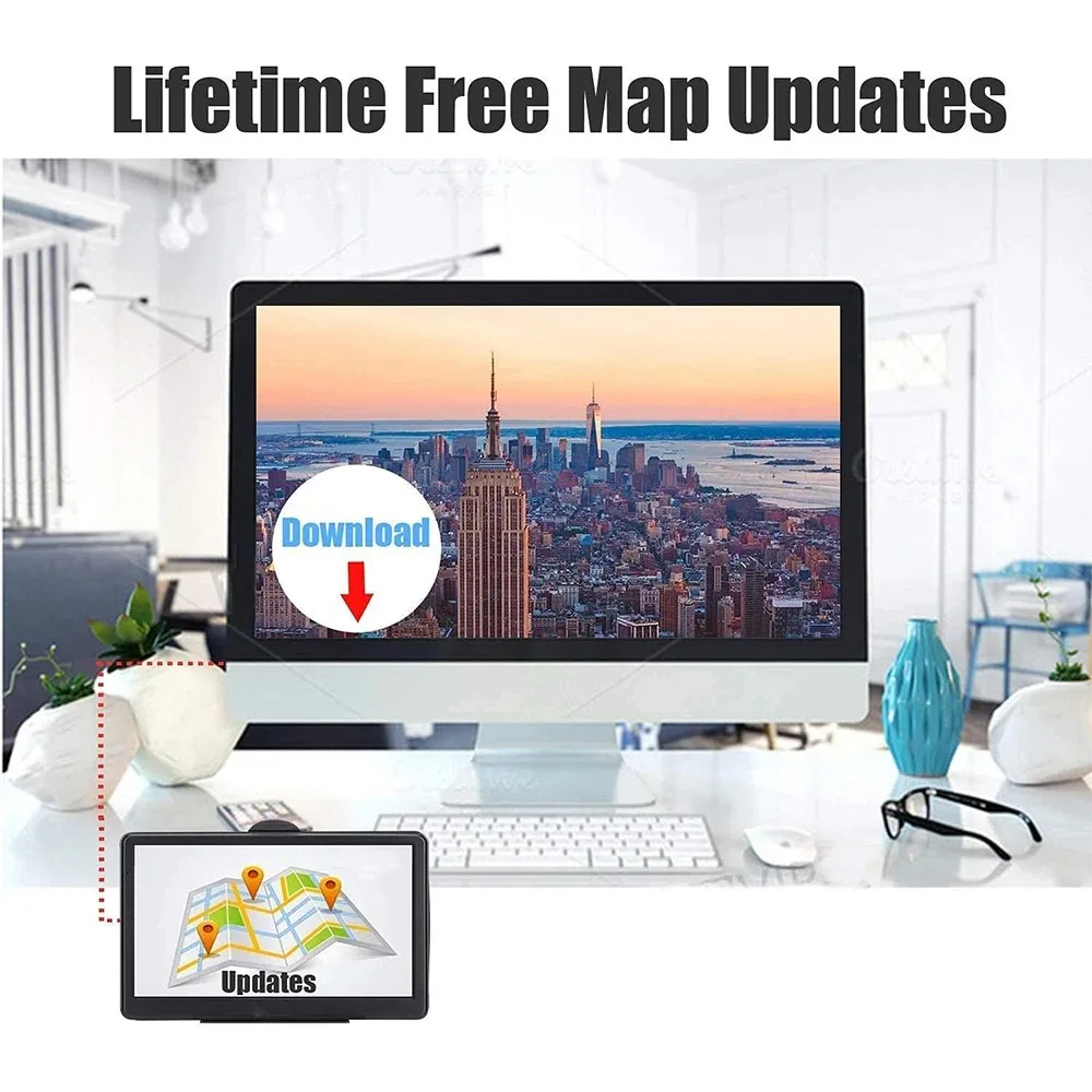 2024 New Europe Car GPS Navigation 7 Inch Touch Screen GPS Navigator Truck Sunshade Sat Nav 256M+8G Map GPS Navigators - Image 4