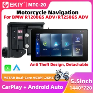 S5164c624dd384d3e868a62a2446ec6b2Z.webp EKIY Wireless CarPlay Android Auto Portable Motorcycle Digital Dashboard Navigation Screen Special For BMW R1200GS R1250GS ADV