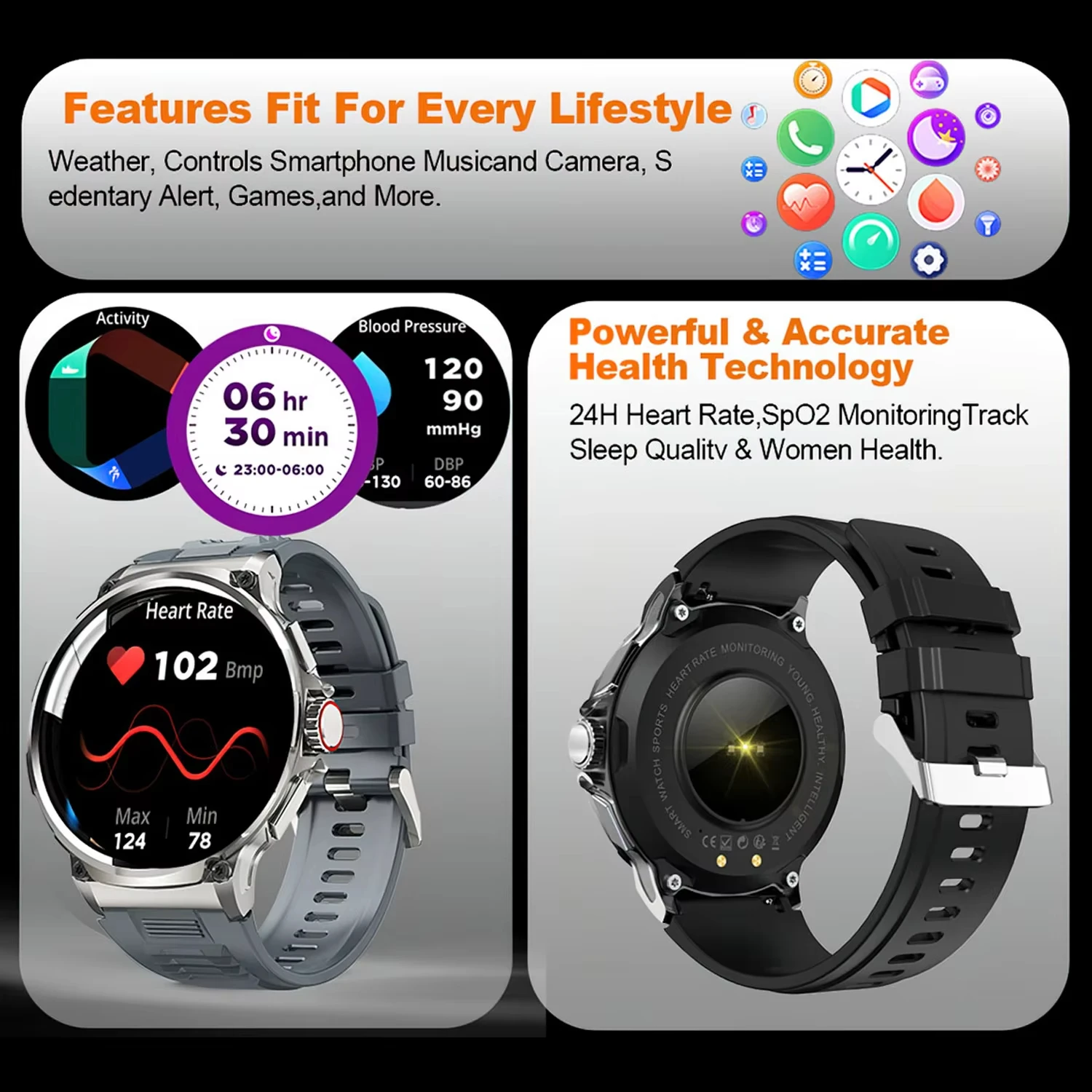 2025 New 710mAh Bluetooth Call Smart Watch Men 1.85" HD Screen Multi Sports Modes Heart Rate Monitor Smartwatch For Android IOS - Image 6