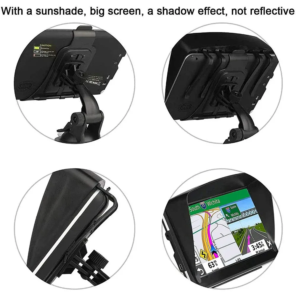 2024 New Europe Car GPS Navigation 7 Inch Touch Screen GPS Navigator Truck Sunshade Sat Nav 256M+8G Map GPS Navigators - Image 6